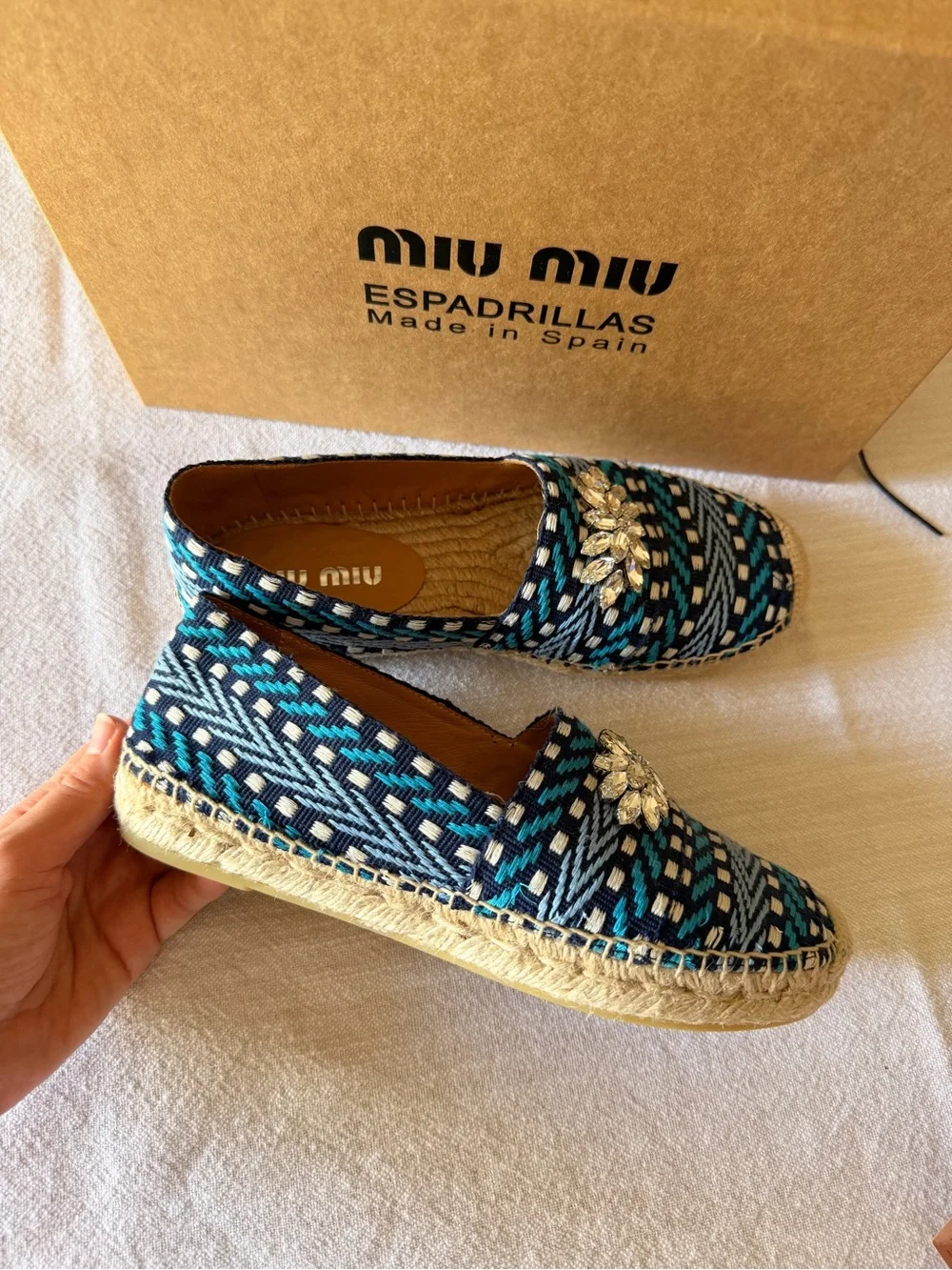 Miu Miu Bijou Canvas Espadrilles, size 36 (6)